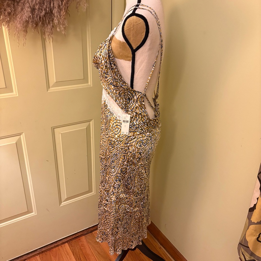 NWT ANTHRO Paisley Slip Dress size L - Picture 5 of 13